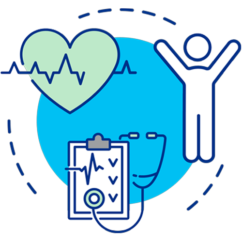 icon with healthcare images