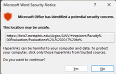 Microsoft Securiety notice screenshot