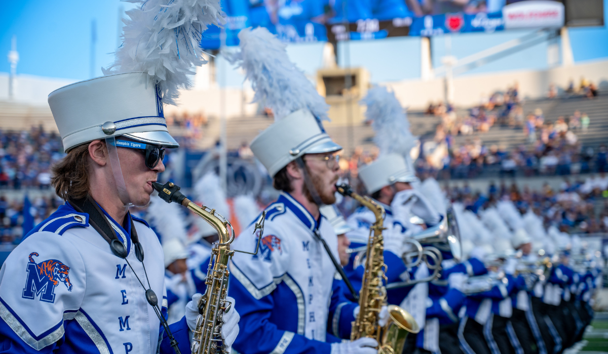 band playing at football game