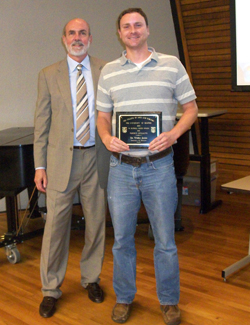 Dr. Wesley James, recipient of W. Russell Smith Award for Teaching Excellence 2013