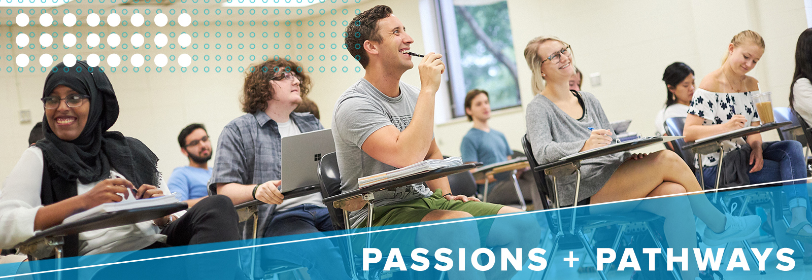Passions + Pathways (image of students in classroom)