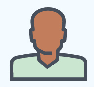 icon: silhouette of African American male