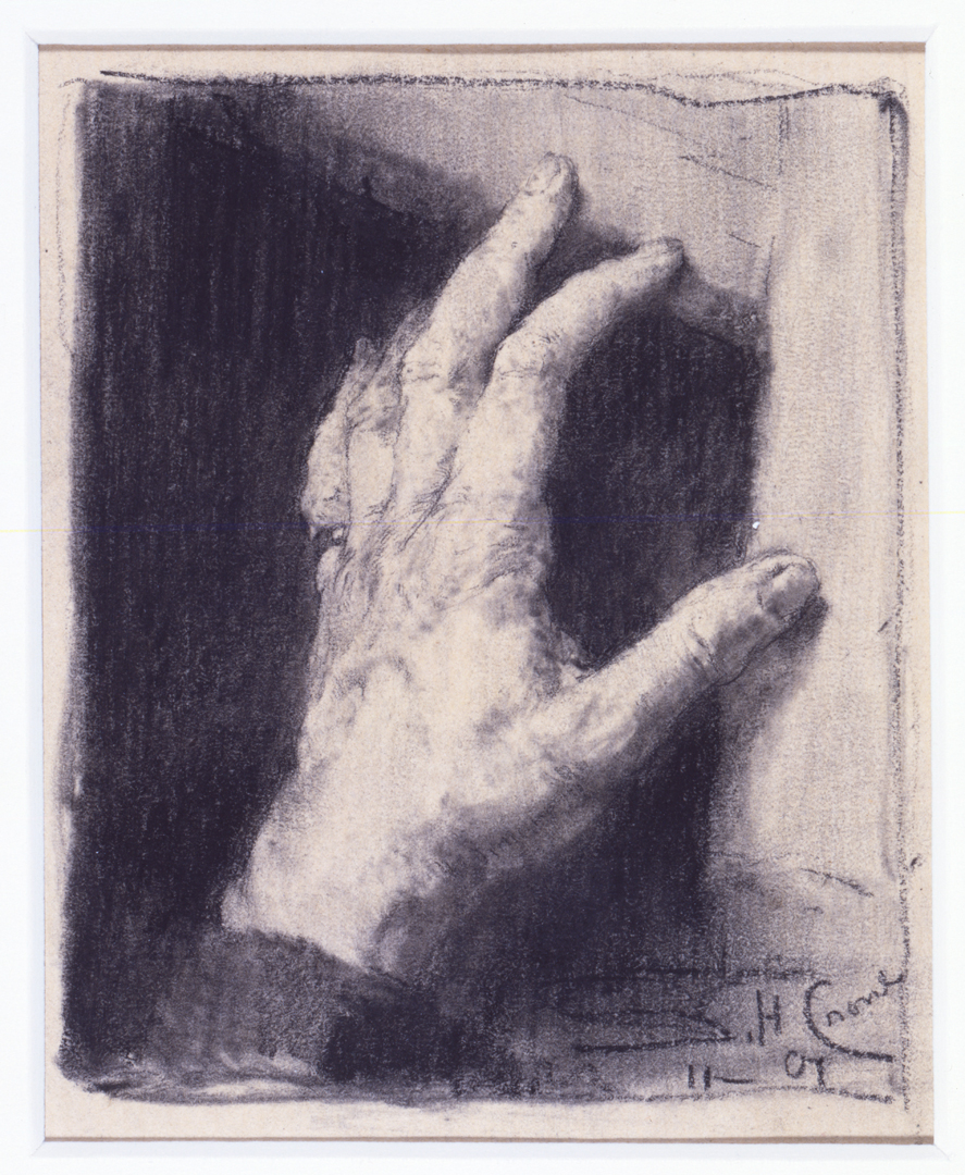 2013.12.95, artist’s left hand with ring on finger