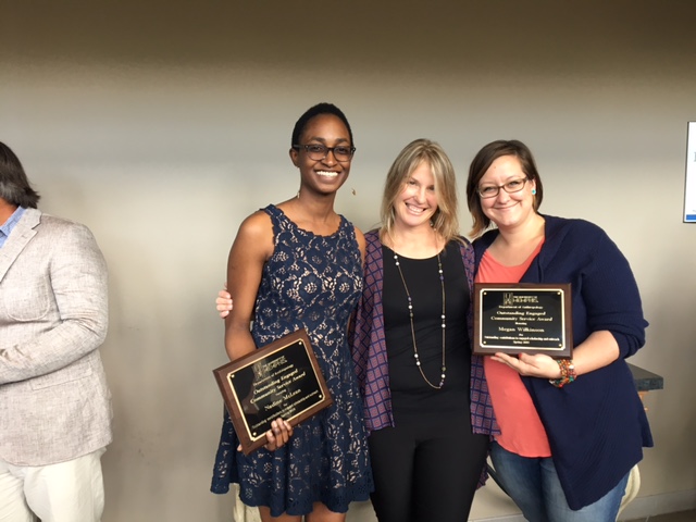 Nadine McLean and Megan Wilkinson with Dr. Brondo