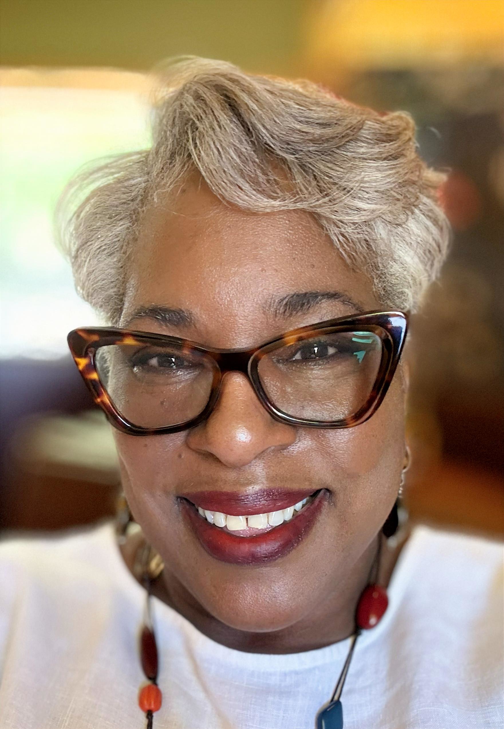 Cecelia Johnson-Powell smiles for the camera.