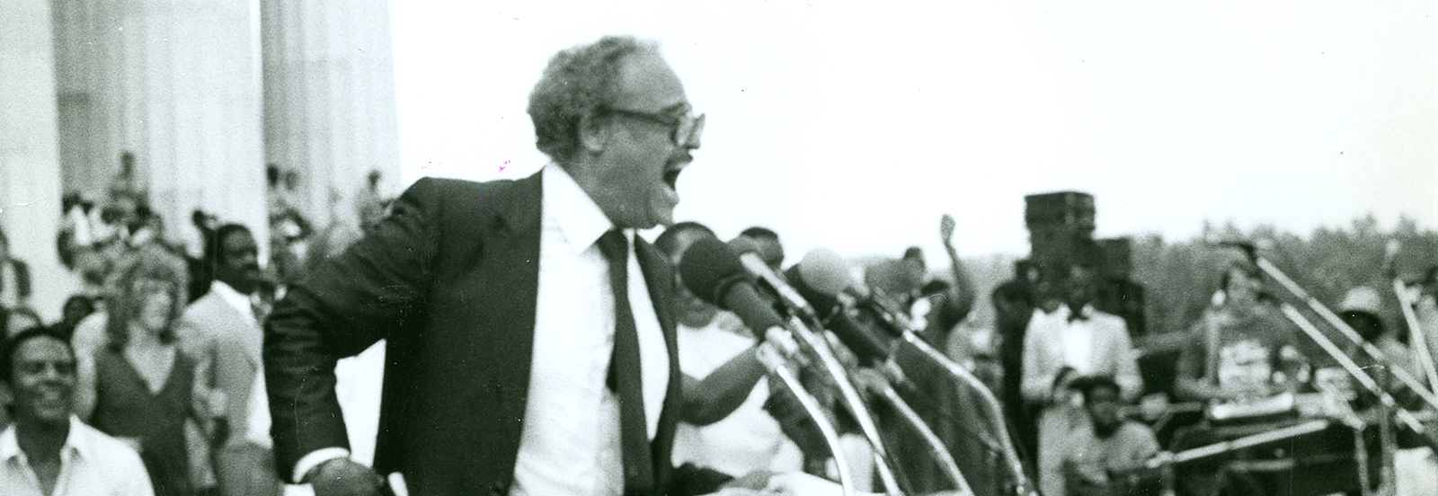 Benjamin L. Hooks speaks to a crowd in Washington D.C.