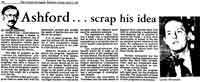 Ashford...scrap his idea news article