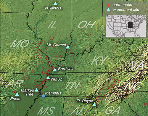 map of experiment area