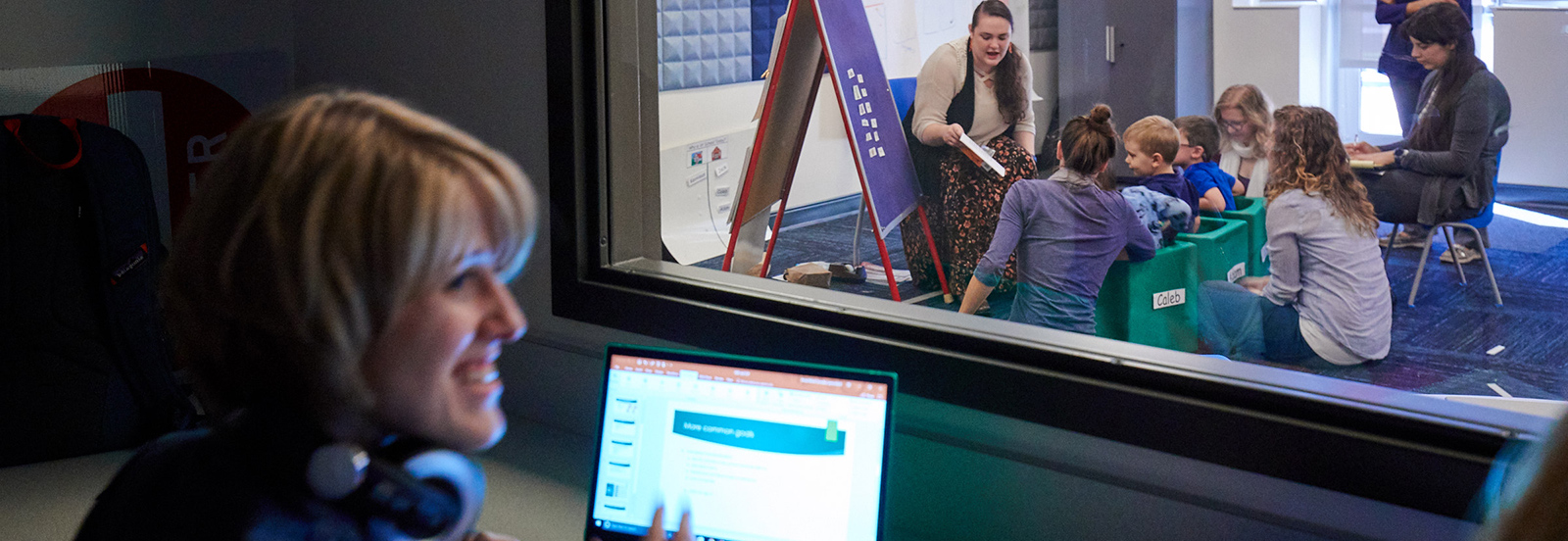 researcher observes class 