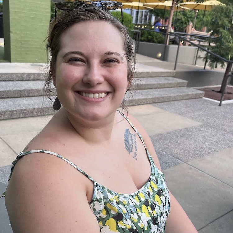 woman smiling