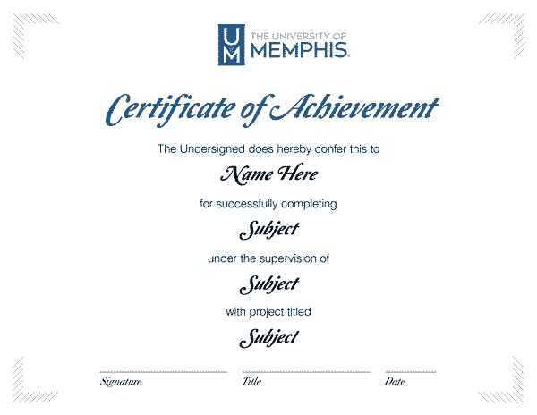 Certificate of Achievement