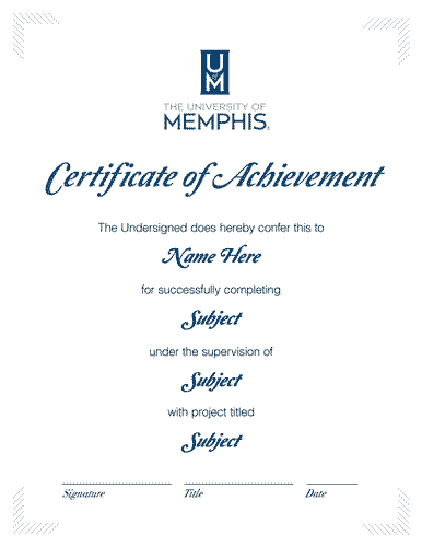 Certificate of Achievement 2