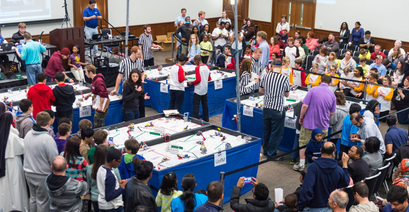 Photo of UC Ballroom set for an event