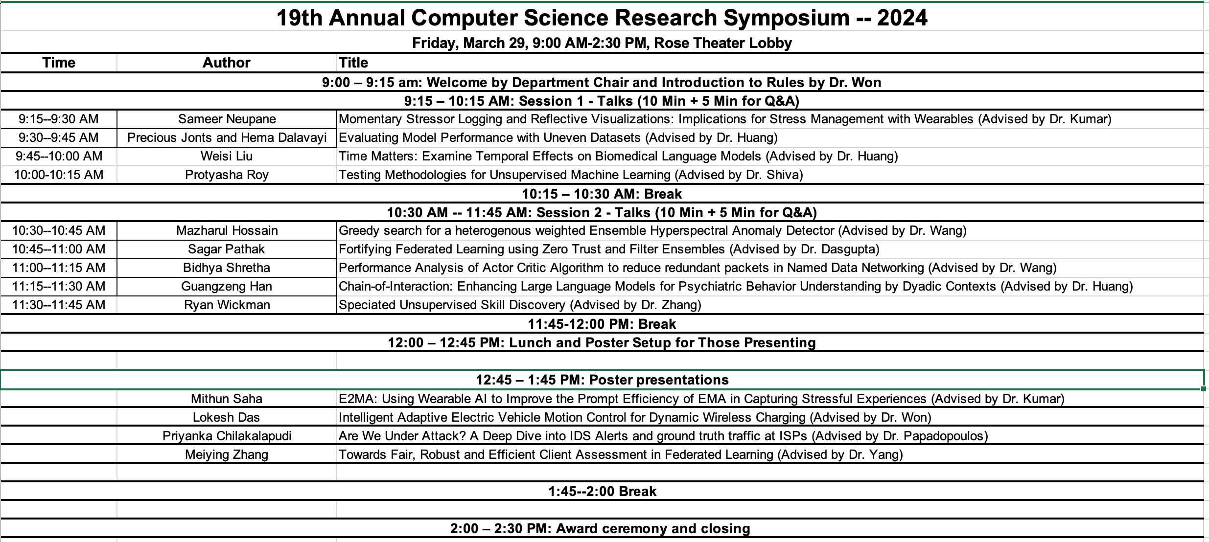CS Research Symposium 2024