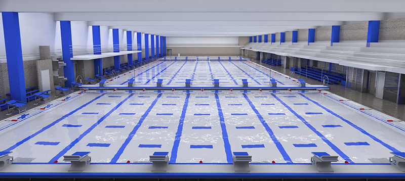 Conceptual drawing of the renovated pool interior