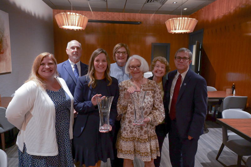University of Memphis College of Education alumni award recipients, representatives and College leaders gather during the 2026 Alumni Awards and Hall of Fame luncheon celebration.