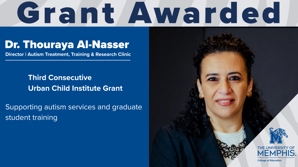 Recommended size: 800 × 600 px Dr. Thouraya Al-Nasser, director of the University of Memphis Autism Treatment, Training and Research Clinic.