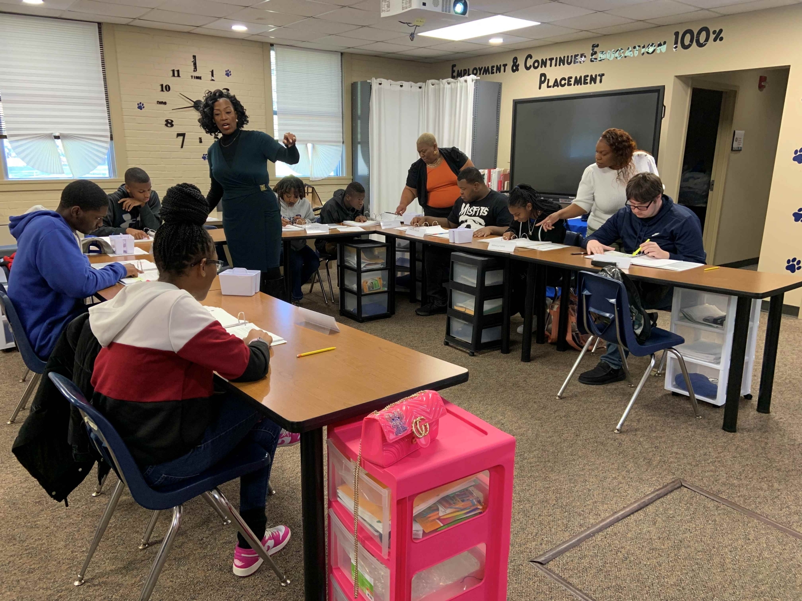 Recommended size: 800 × 600 px Students in the Pre-Employment Transition Services (Pre-ETS) program participate in a classroom learning activity at the University of Memphis.