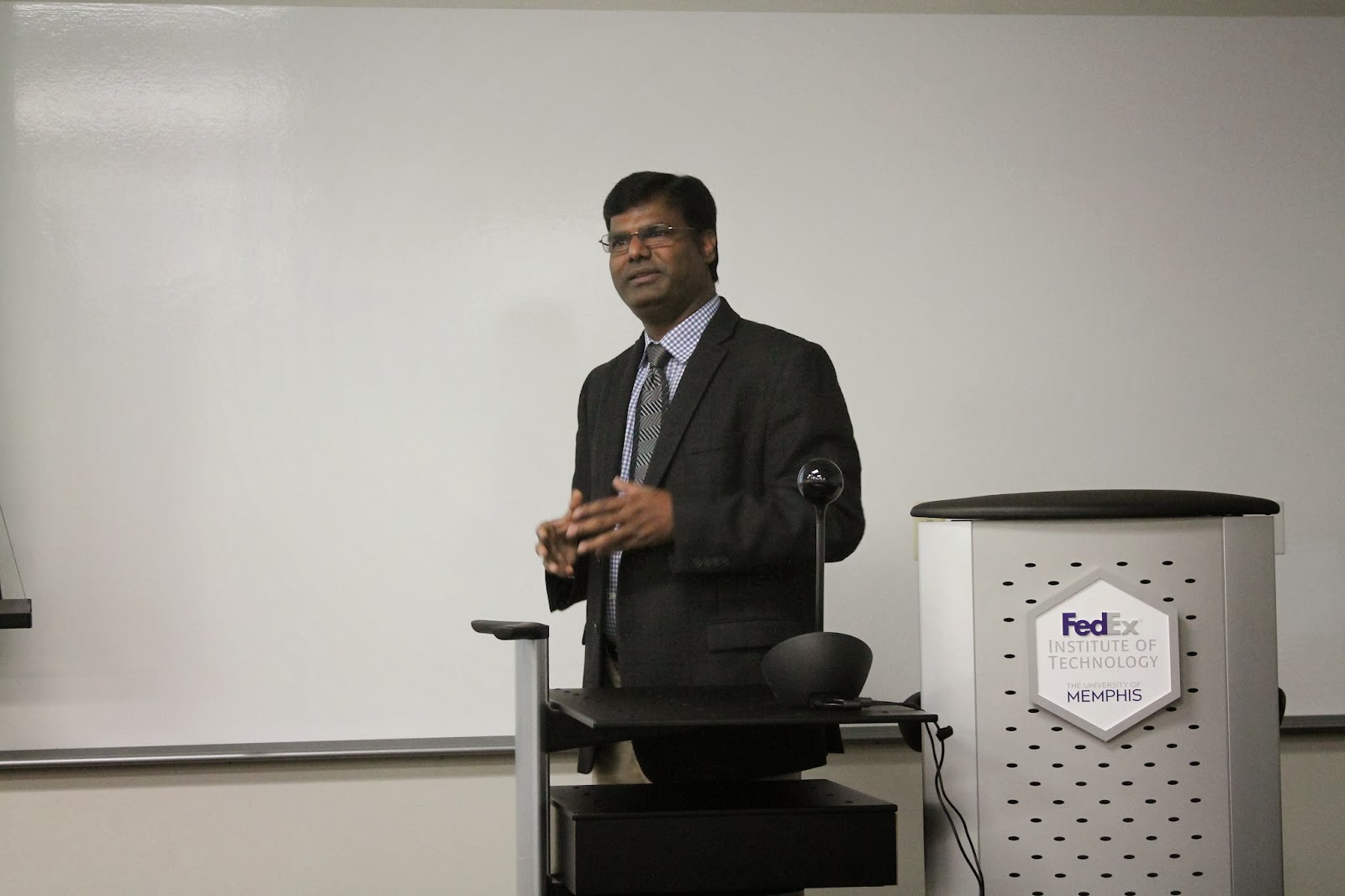 Dr. Ali is lecturing as an invited speaker at the Smart Grid Workshop held at Fedex Institute of UofM, October 17, 2013