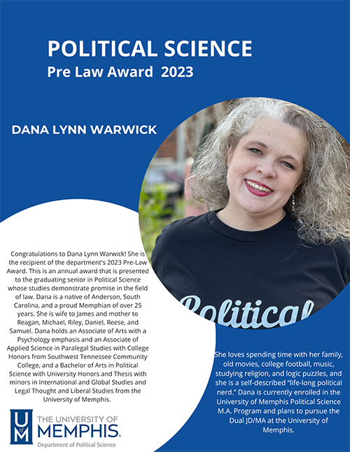 Dana Lynn Warwick, Pre-Law Award