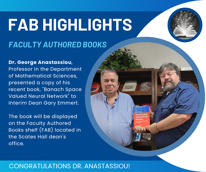 Highlighting Faculty Authored Books: Dr. George Anastassiou