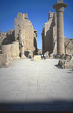 First courtyard at Karnak