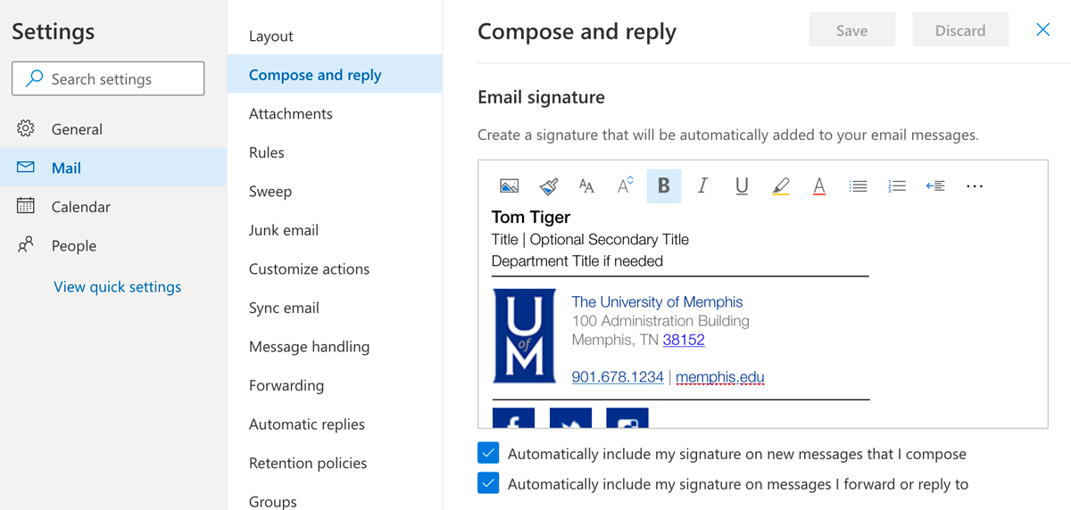 select "compose and reply" then paste signature in open text box