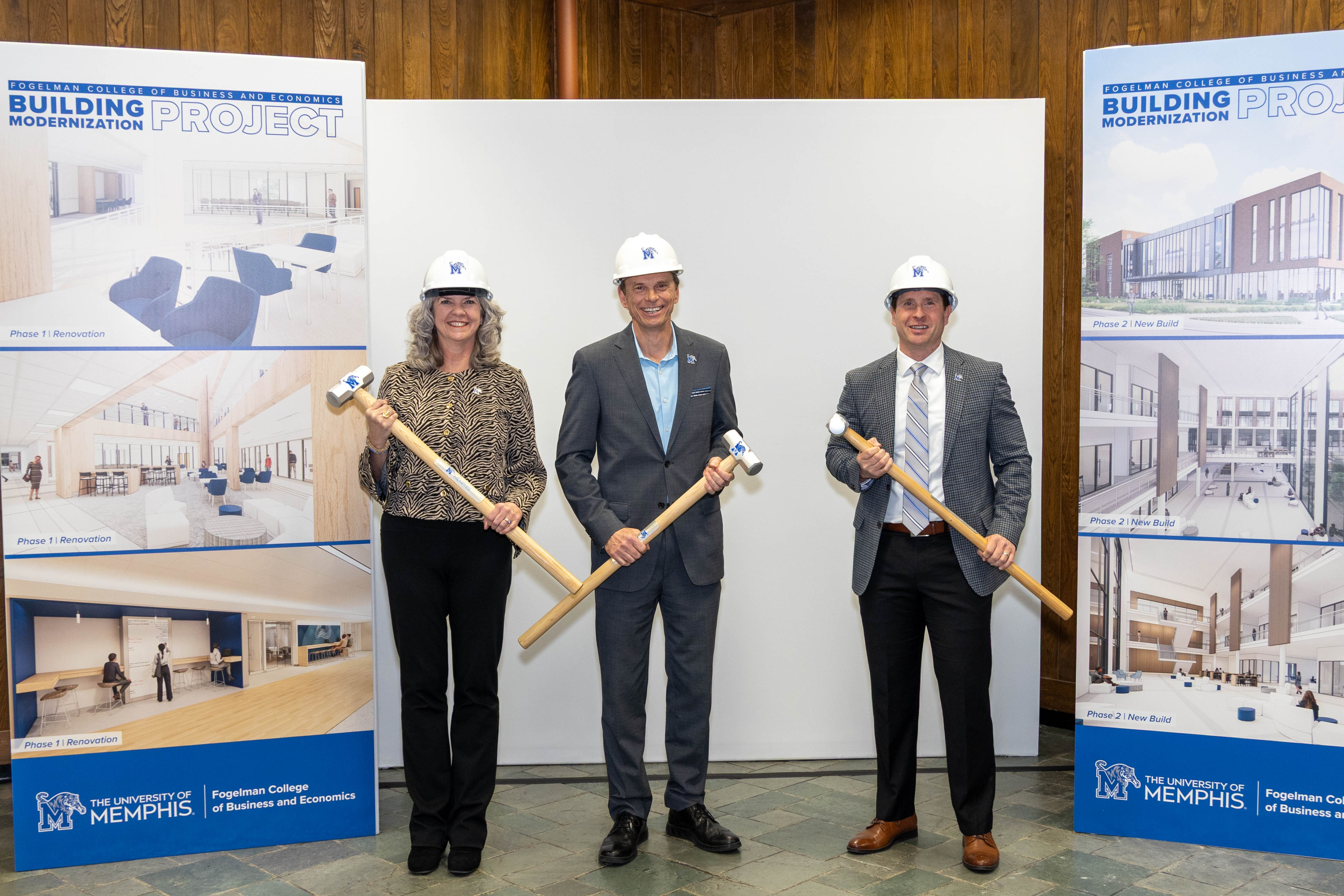 Wall Smashing Ceremony marking the beginning of Phase 1 renovations