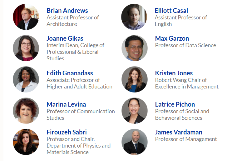 list of professors