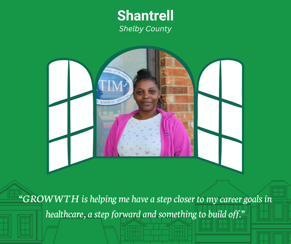 Frame graphic of GROWWTH Participant Shantrell
