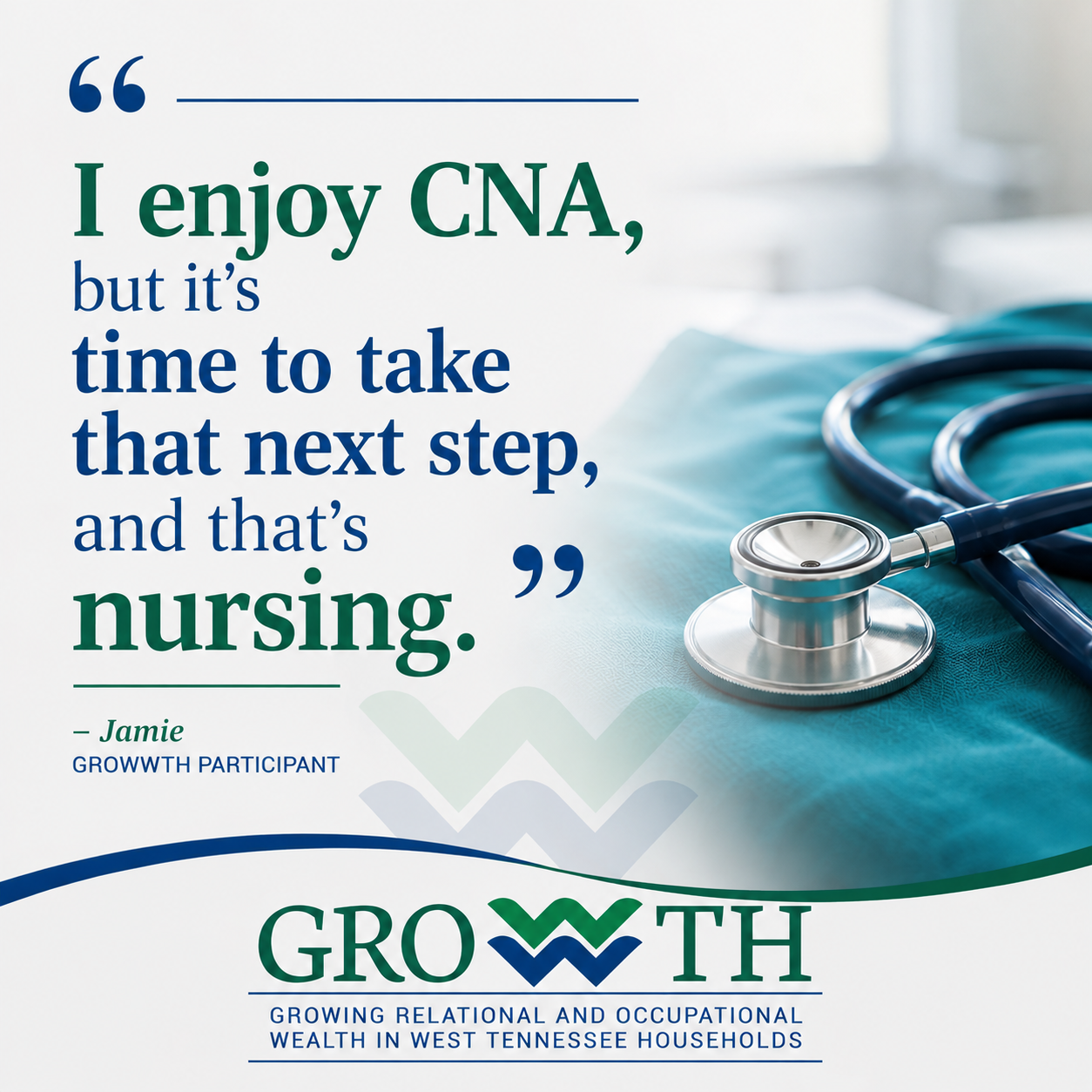 Quote Graphic for Jamie J., GROWWTH Participant