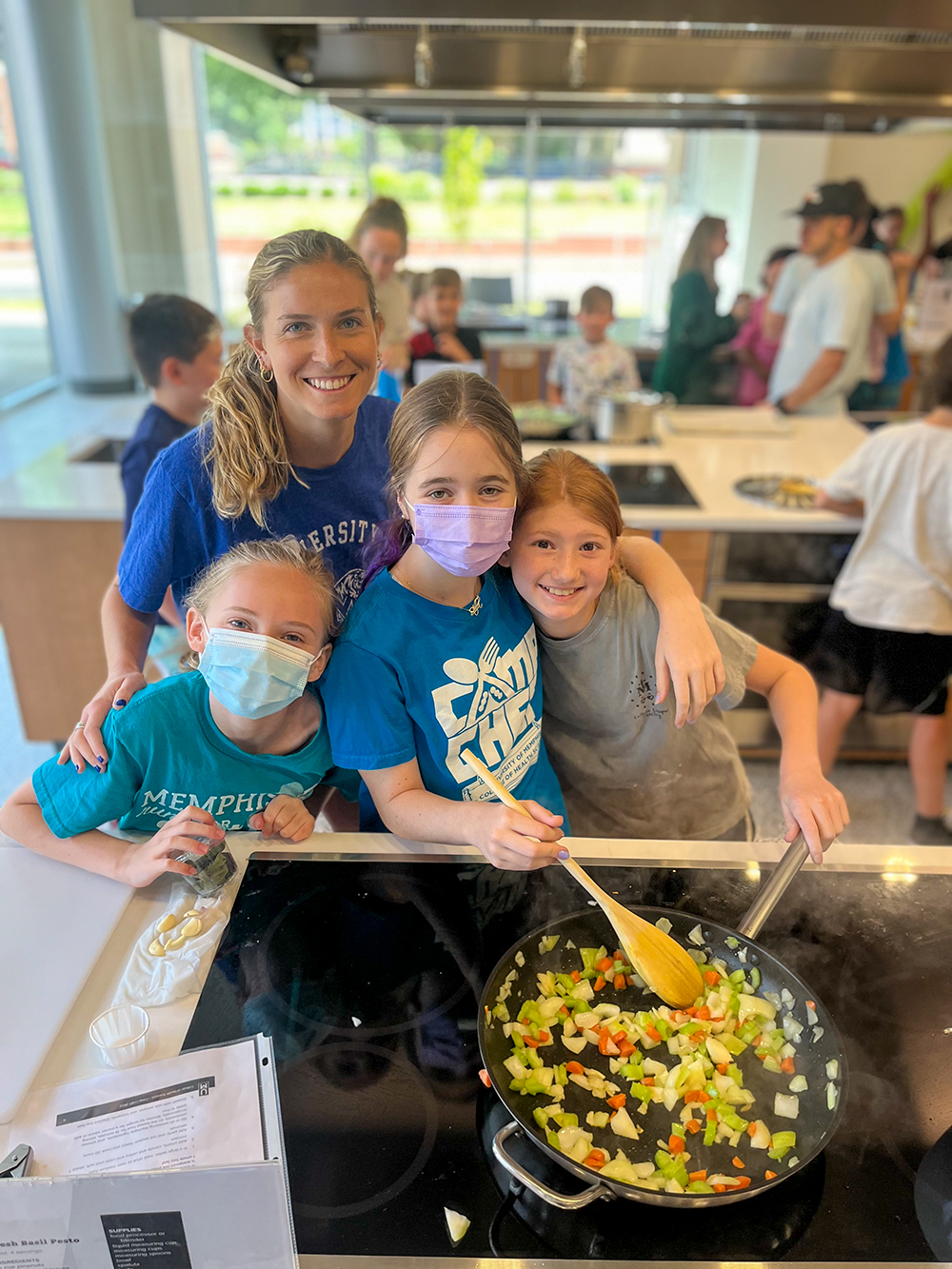 Group of kids in kitchen