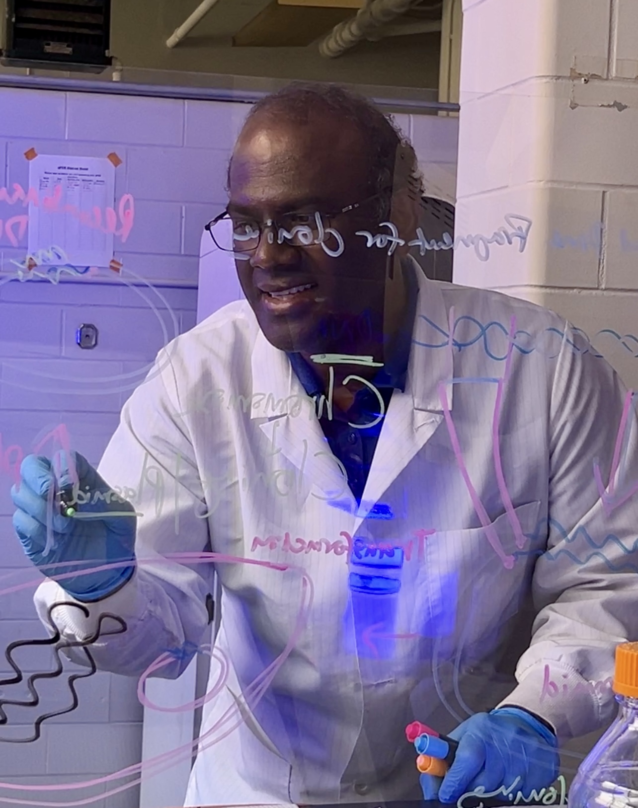 Chida Ramanathan in lab
