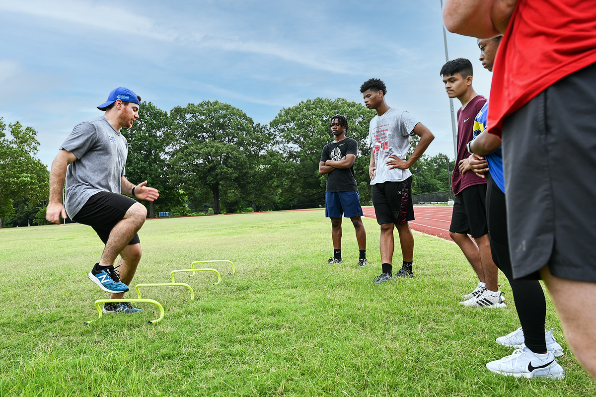 Sport Science Campers performing drills