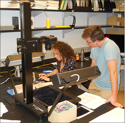 Students photographing specimens