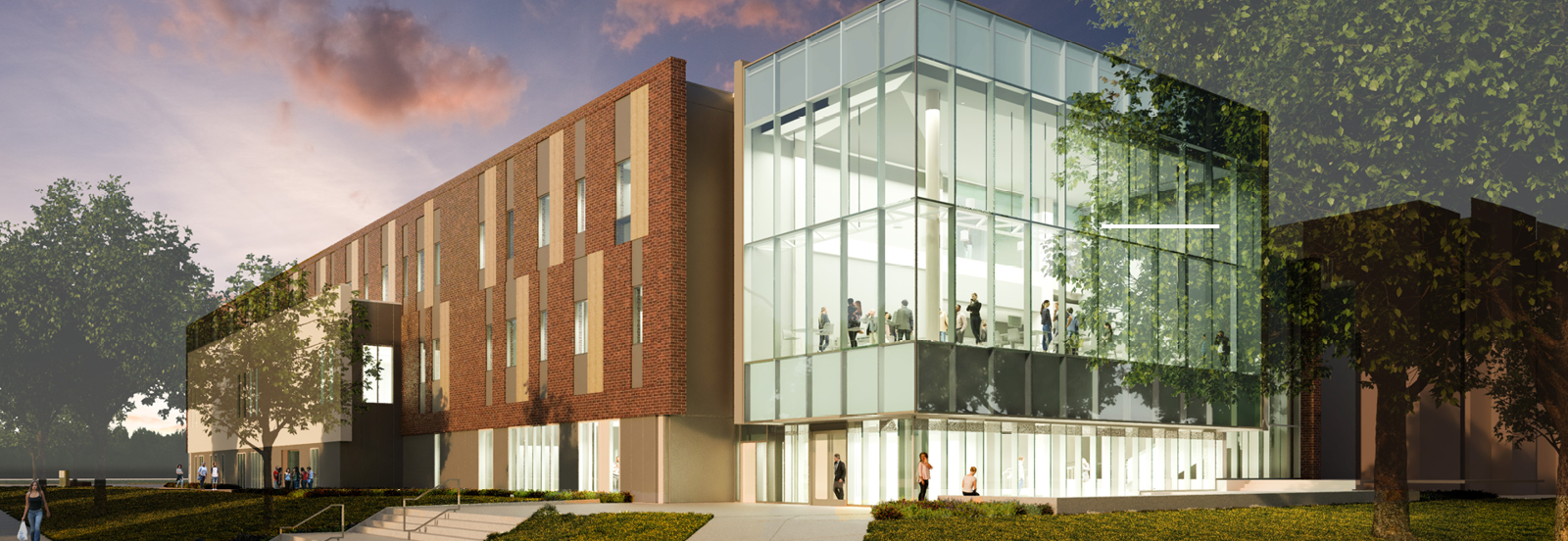 Rendering of the under construction STEM Research & Classroom Building
