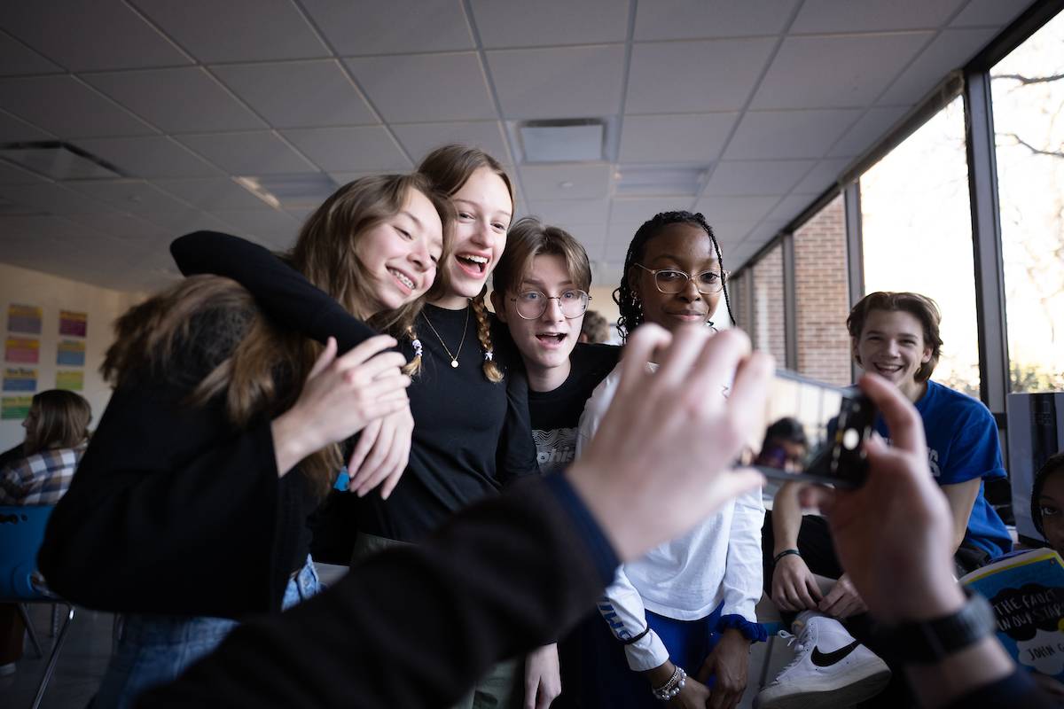 UHS students taking a selfie