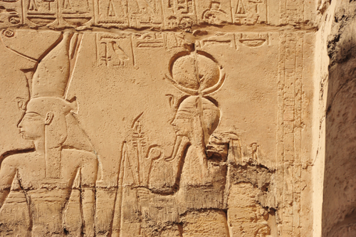 Plate 46 (B90) - Ramesses II sacrificing an oryx in the presence of the Theban Triad