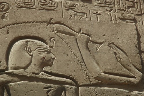 Plate 51 (B95-96) - Ramesses II emerging from the palace (left, B96) and being purified by Khnum (right, B95)