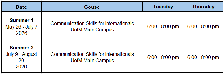 schedule table