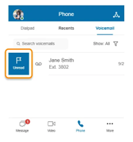 RingCentral voicemail unread 2