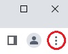 Chrome three-dot button circled in red