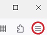 Firefox menu button circled
