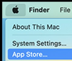 App Store in macOS Apple menu