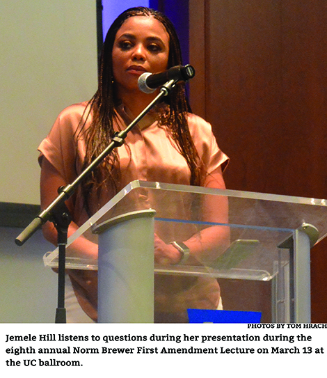 Jemele Hill at the 8th annual Norm Brewer First Amendment Lecture