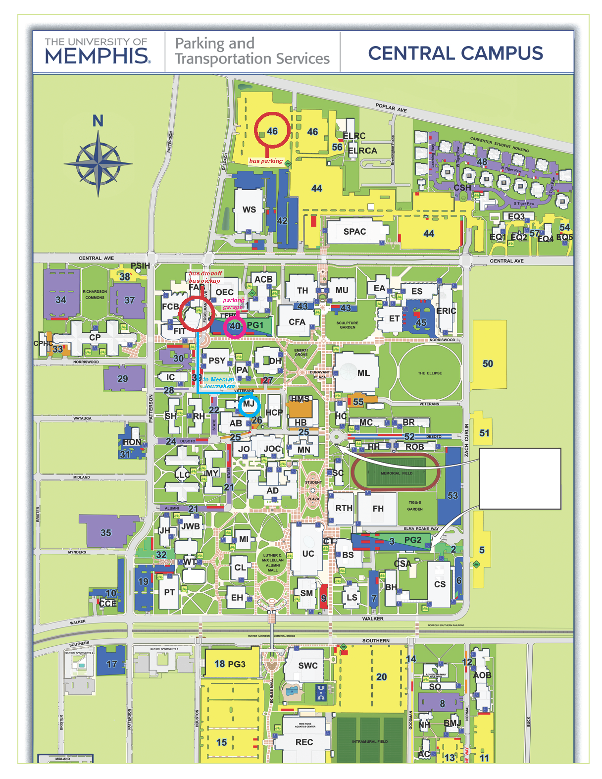 a map of the UofM campus