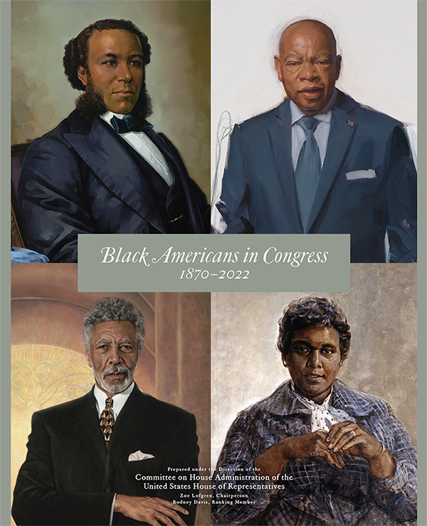 four illustrated photographs of members of congress
