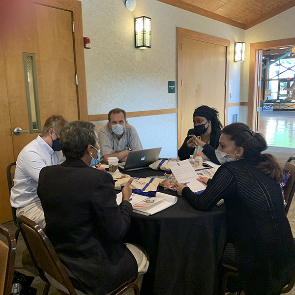 Table discussion on topics relating to the book "We Can’t Talk about That at Work!
How to Talk about Race, Religion, Politics, and Other Polarizing Topics" 
By Mary-Frances Winters 