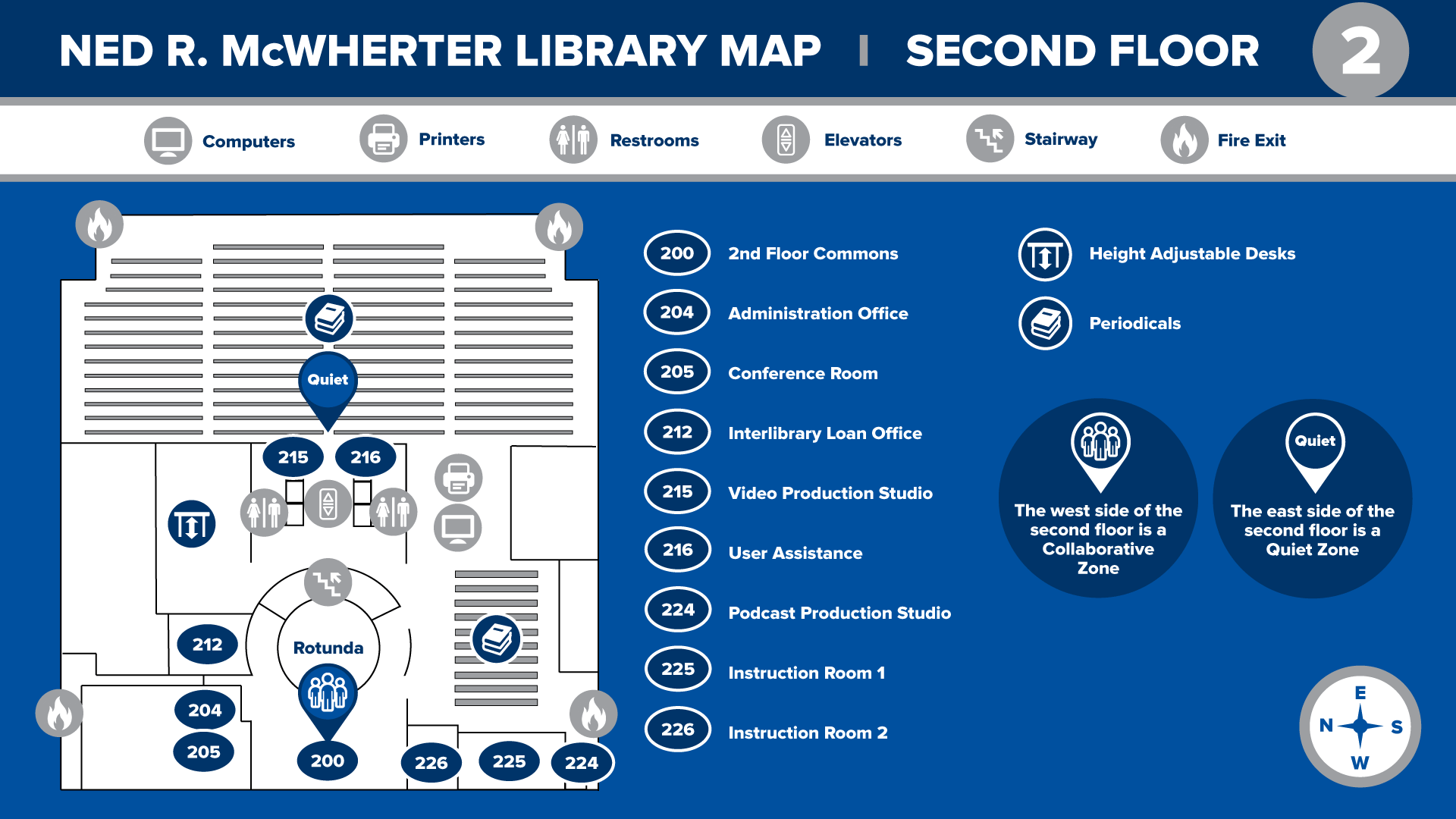 McWherter Library Map, Floor 2