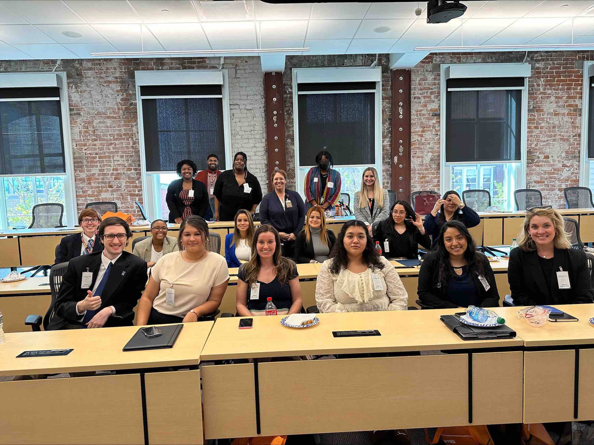 &nbsp;SHRM Student Chapter members with HR employers from AutoZone!